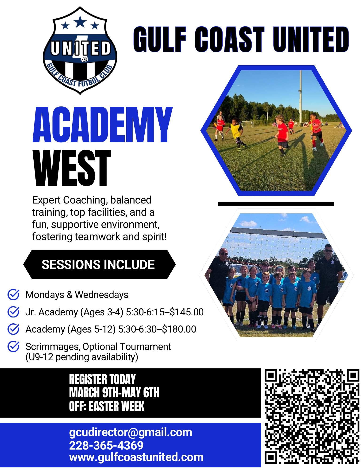 Red And White Modern Football Academy Flyer